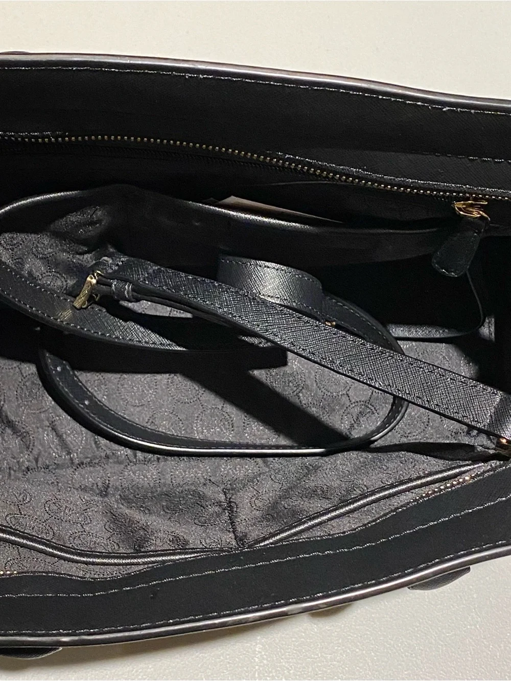 Michal Kors Black Saffiano Leather Selma Structured Satchel, NWT